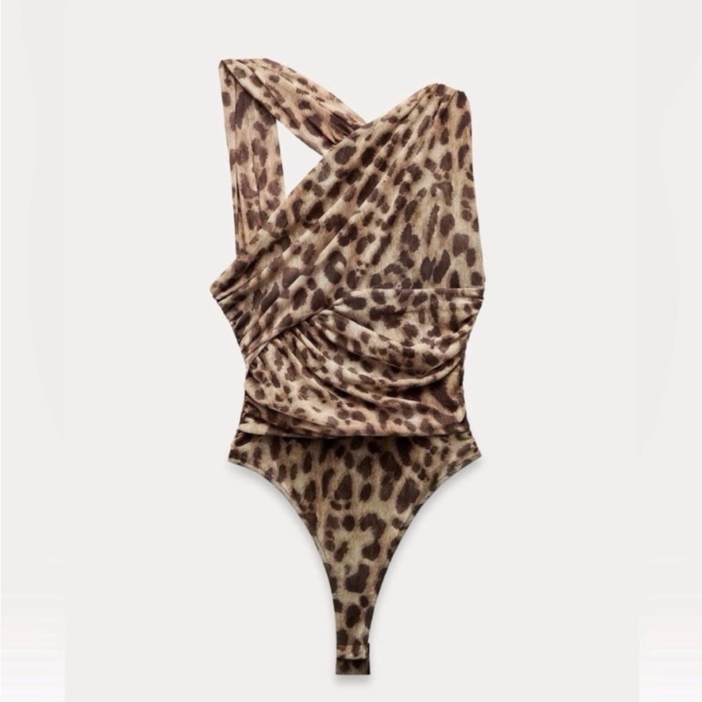 Zara Leopard Mesh Bodysuit
